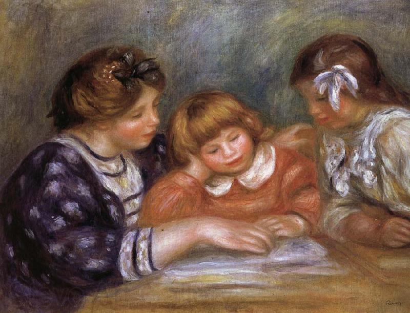 Pierre Renoir The Lesson Germany oil painting art